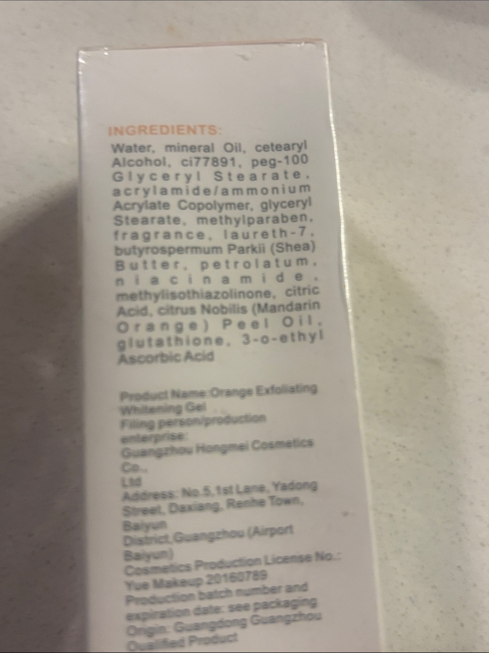 Lifusha Orange Exfoliating Whitening Gel - Brightening Cleanser - Picture 3 of 3